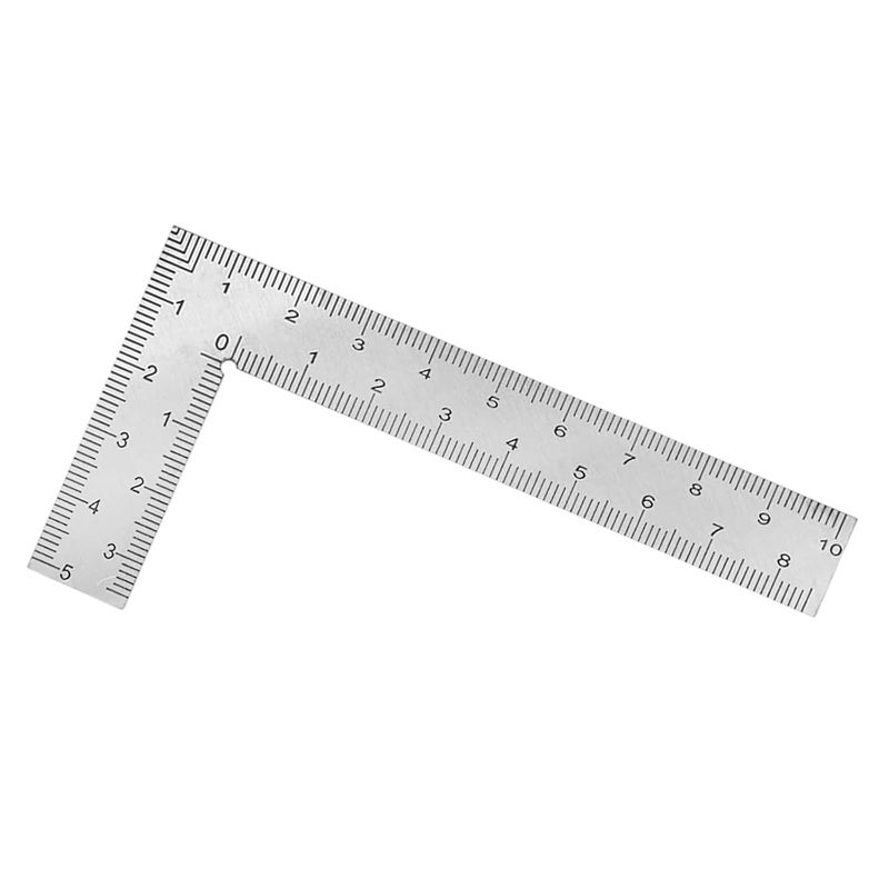 GSDOXLE Stainless Steel L Shaped Ruler,2 inch by 4 inch,Square Framing Measuring Tool for Engineer Carpenter(Sliver) - Image 1